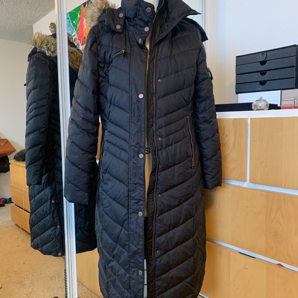 Marc New York Black Long Coat Women Size Small